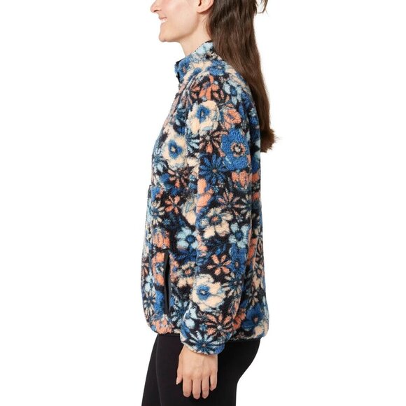 NWT Hurley Women's Snap Super Soft Plush Fleece Sweatshirt Size 2XL $60 EE465 - Picture 2 of 4